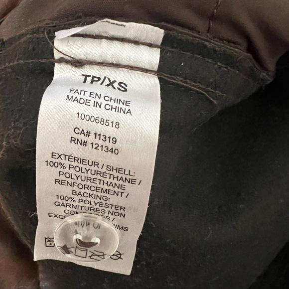 Garage brown faux leather pants - Picture 3 of 7